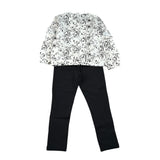 Emc Completo 2Pz Felpa-Pantalone Bicolore Bianco/Nero per Bambina CO3723 BIANCO/NERO EMC 