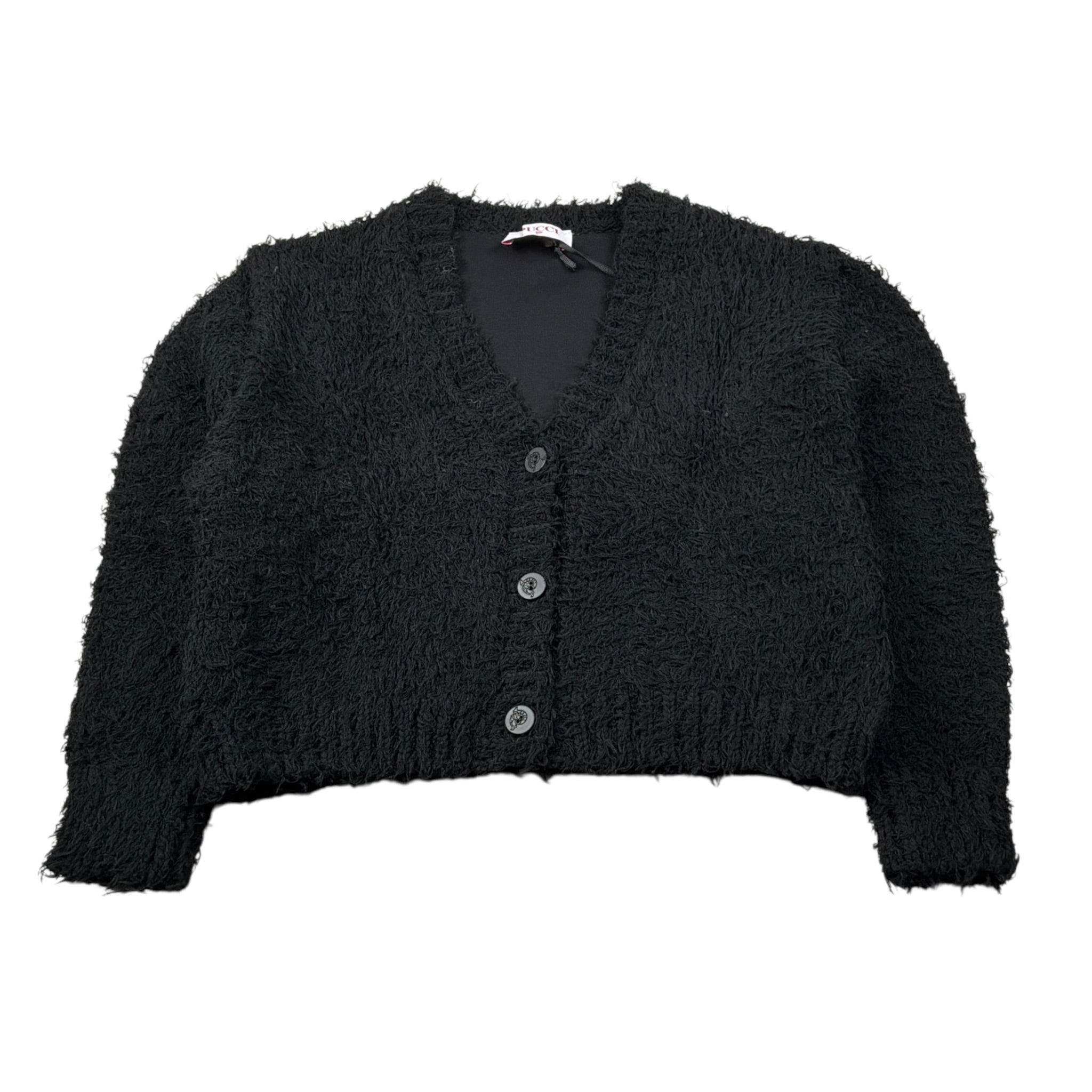 Emilio Pucci Cardigan Stampa Fantasia Nella Parte Posteriore Nero per Bambina PV9A10 NERO EMILIO PUCCI 