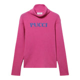 Emilio Pucci Maglia Collo Alto tinta unita con Logo Fuxia per Bambina PV9A40 FUXIA EMILIO PUCCI 