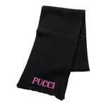 Emilio Pucci Sciarpa tinta unita con Stampa Nero per Bambina PX0A13 NERO EMILIO PUCCI 