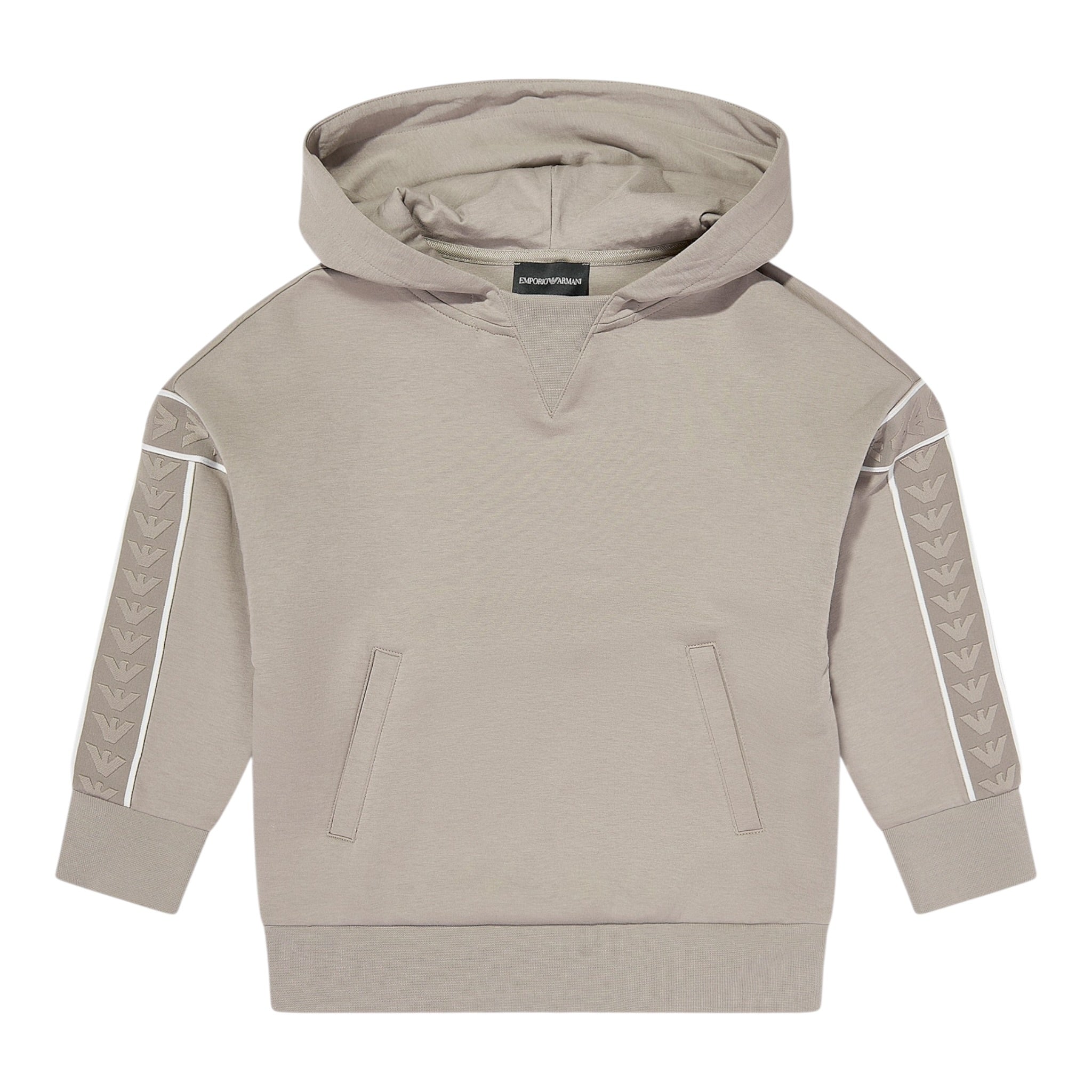 Emporio Armani Felpa tinta unita con Cappuccio Beige per Bambino 6D4BJK BEIGE EMPORIO ARMANI 
