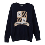 Emporio Armani Maglia tinta unita con Stampa Blu per Bambino 6D4M54 BLU EMPORIO ARMANI 