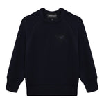 Emporio Armani Maglia tinta unita con Logo Blu per Bambino 6D4M57 BLU EMPORIO ARMANI 