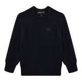 Emporio Armani Maglia tinta unita con Logo Blu per Bambino 6D4M57 BLU EMPORIO ARMANI 