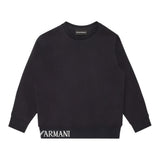 Emporio Armani Felpa tinta unita con Logo Blu per Bambino 6D4MJG BLU EMPORIO ARMANI 