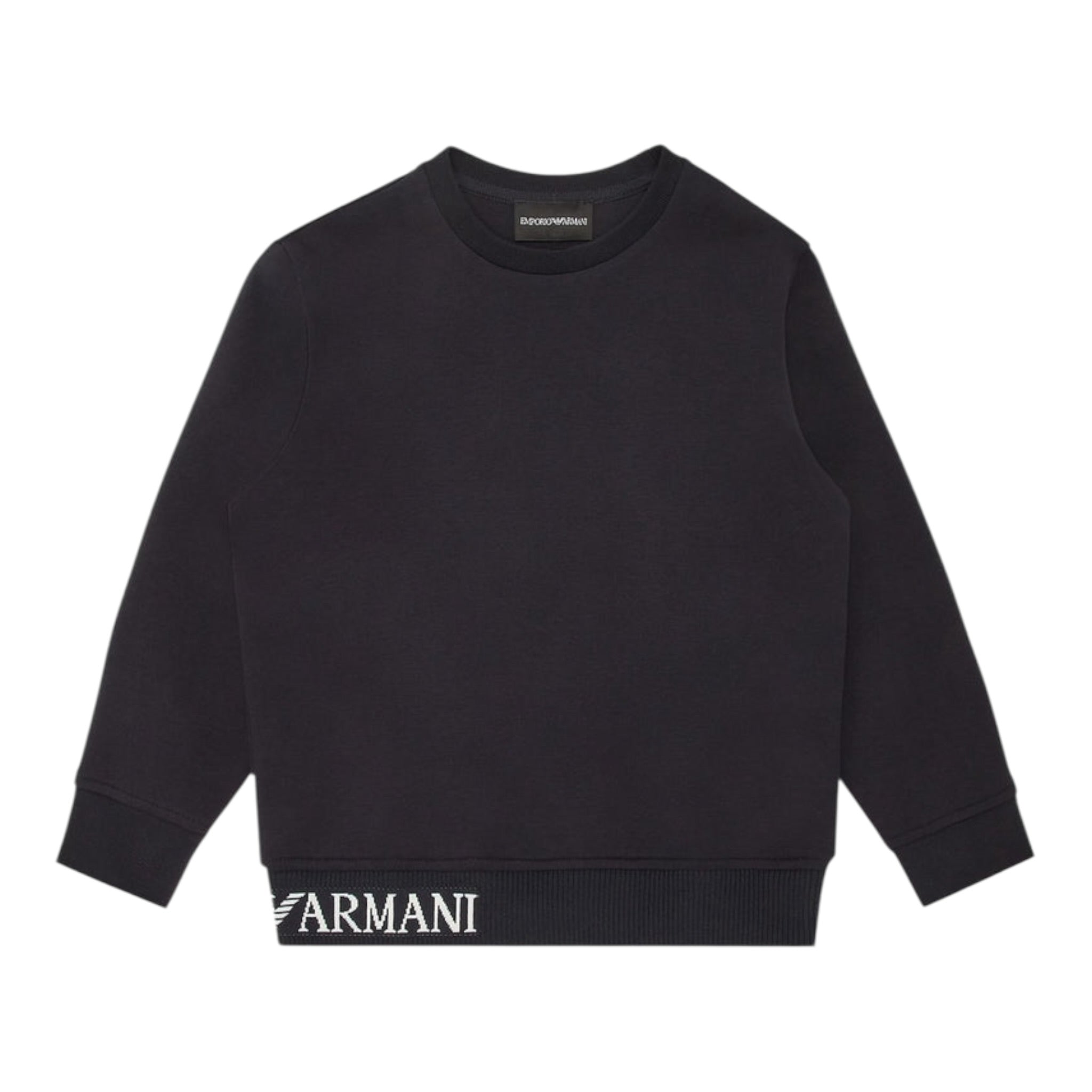 Emporio Armani Felpa tinta unita con Logo Blu per Bambino 6D4MJG BLU EMPORIO ARMANI 