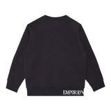 Emporio Armani Felpa tinta unita con Logo Blu per Bambino 6D4MJG BLU EMPORIO ARMANI 