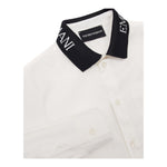 Emporio Armani Camicia tinta unita con Colletto In Contrasto Bianco per Bambino 6R4CJ5 BIANCO EMPORIO ARMANI 
