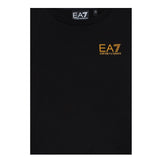 Emporio Armani Shirt Girocollo tinta unita con Logo Nero/Oro per Bambino 7B000021 NERO/ORO EMPORIO ARMANI 