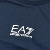 Emporio Armani Felpa Chiusa Girocollo tinta unita con Stampa Blu per Bambino 7B000025 BLU EMPORIO ARMANI 