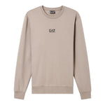Emporio Armani Felpa Chiusa Girocollo tinta unita con Stampa Beige per Bambino 7B000025X BEIGE EMPORIO ARMANI 