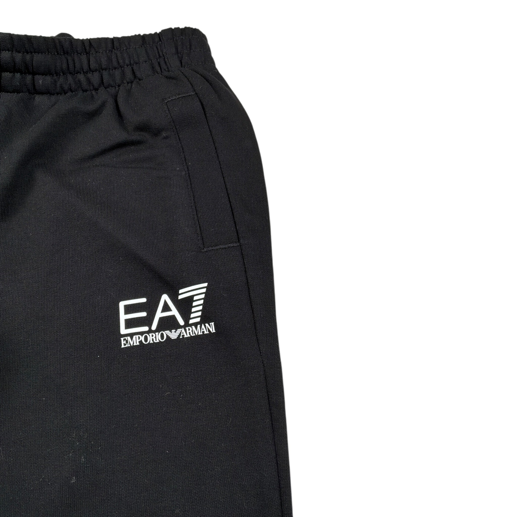 Emporio Armani Pantalone Tuta tinta unita con Logo Nero per Bambino 7B000027 NERO EMPORIO ARMANI 