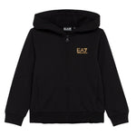 Emporio Armani Felpa con Zip E Cappuccio tinta unita Nero per Bambino 7B000064 NERO EMPORIO ARMANI 