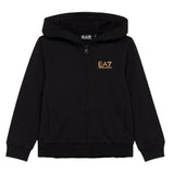 Emporio Armani Felpa con Zip E Cappuccio tinta unita Nero per Bambino 7B000064 NERO EMPORIO ARMANI 