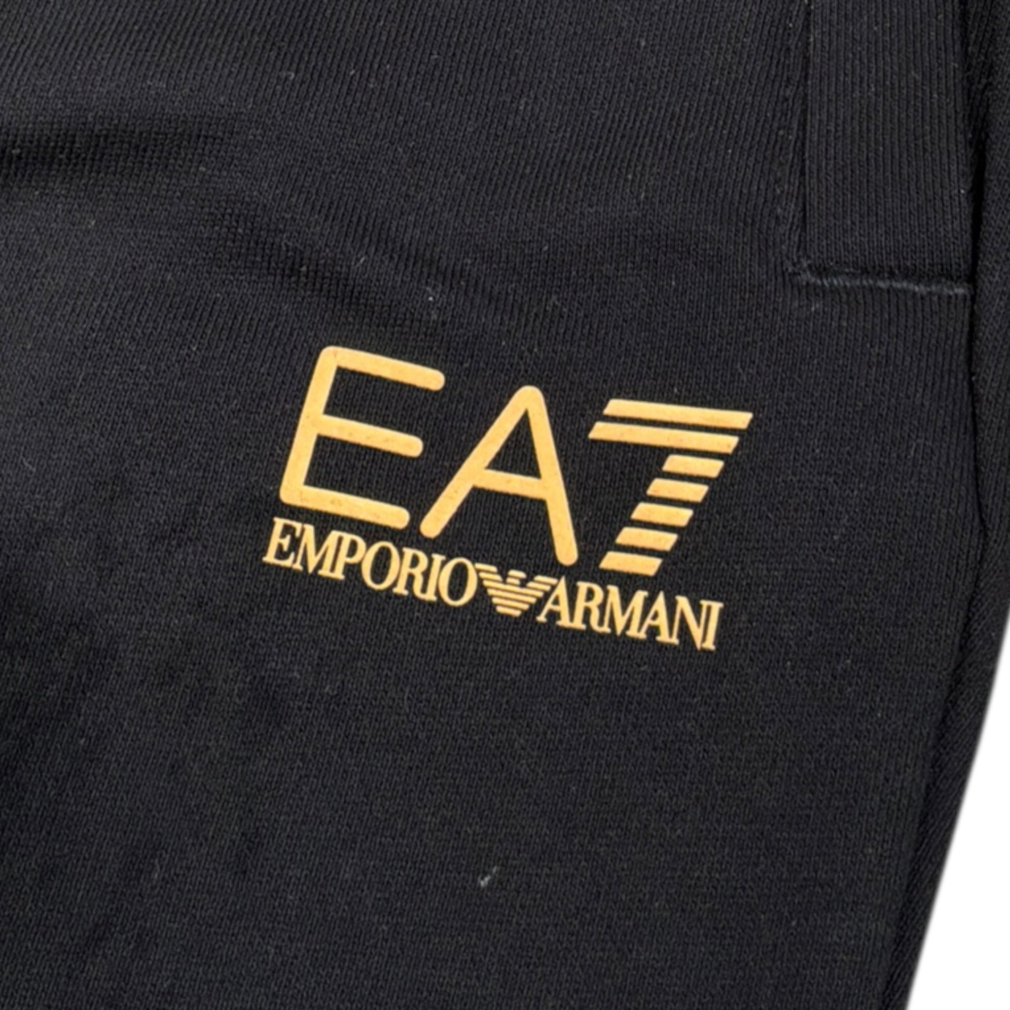 Emporio Armani Pantalone Modello Tuta tinta unita con Stampa Nero per Bambino 7B000163 NERO EMPORIO ARMANI 