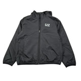 Emporio Armani Giubbino tinta unita con Zip E Cappuccio Nero per Bambino 7B000165X NERO EMPORIO ARMANI 
