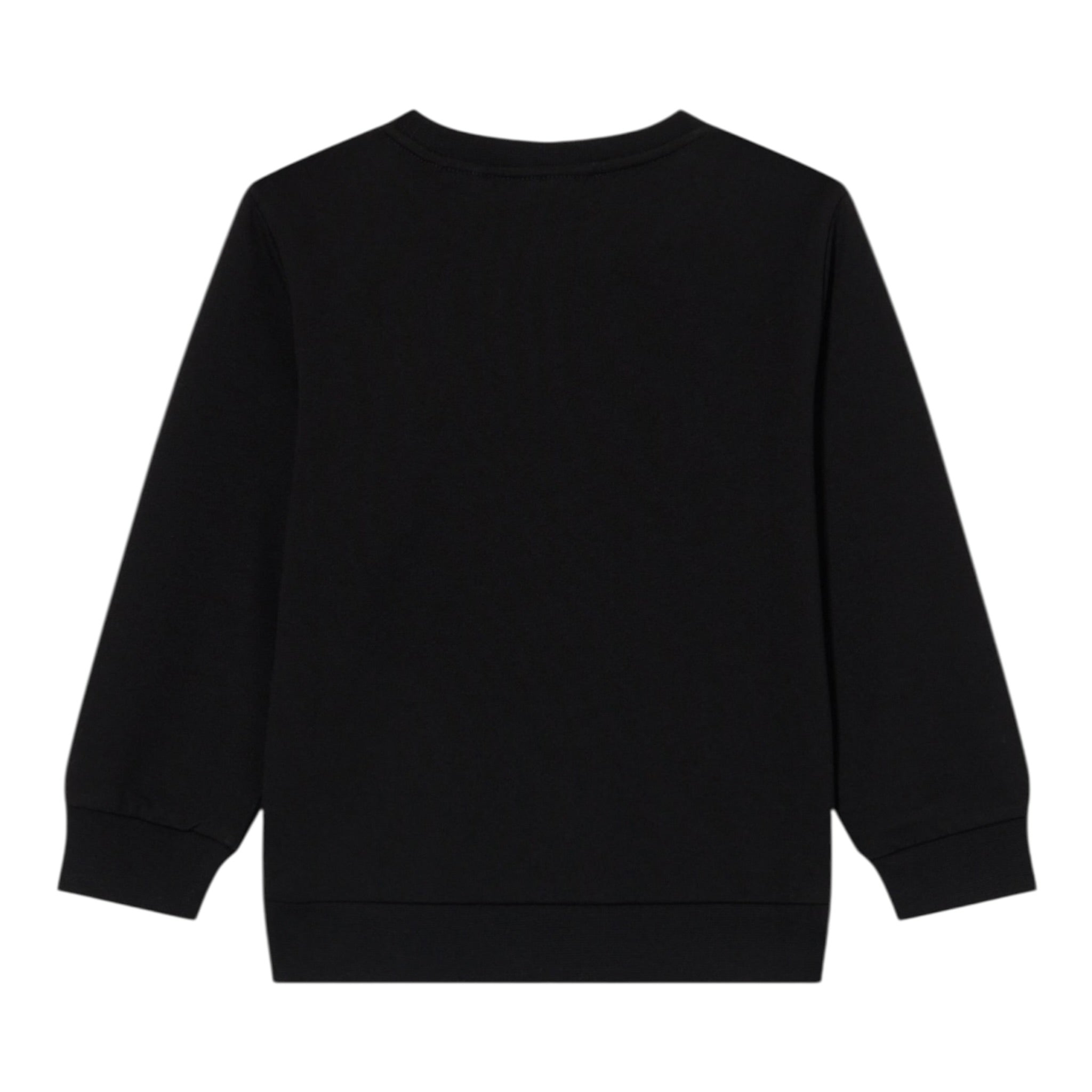 Emporio Armani Felpa Chiusa Girocollo tinta unita con Stampa Nero per Bambino 7B000170X NERO EMPORIO ARMANI 