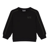 Emporio Armani Felpa Chiusa Girocollo tinta unita con Logo Nero per Bambino 7B000174 NERO EMPORIO ARMANI 