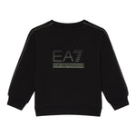 Emporio Armani Felpa Chiusa Girocollo tinta unita con Logo Nero per Bambino 7B000174 NERO EMPORIO ARMANI 
