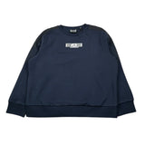 Emporio Armani Felpa Chiusa Girocollo tinta unita con Logo Blu per Bambino 7B000184 BLU EMPORIO ARMANI 