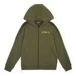 Emporio Armani Felpa con Zip E Cappuccio tinta unita Verde per Bambino 7B000185X VERDE EMPORIO ARMANI 
