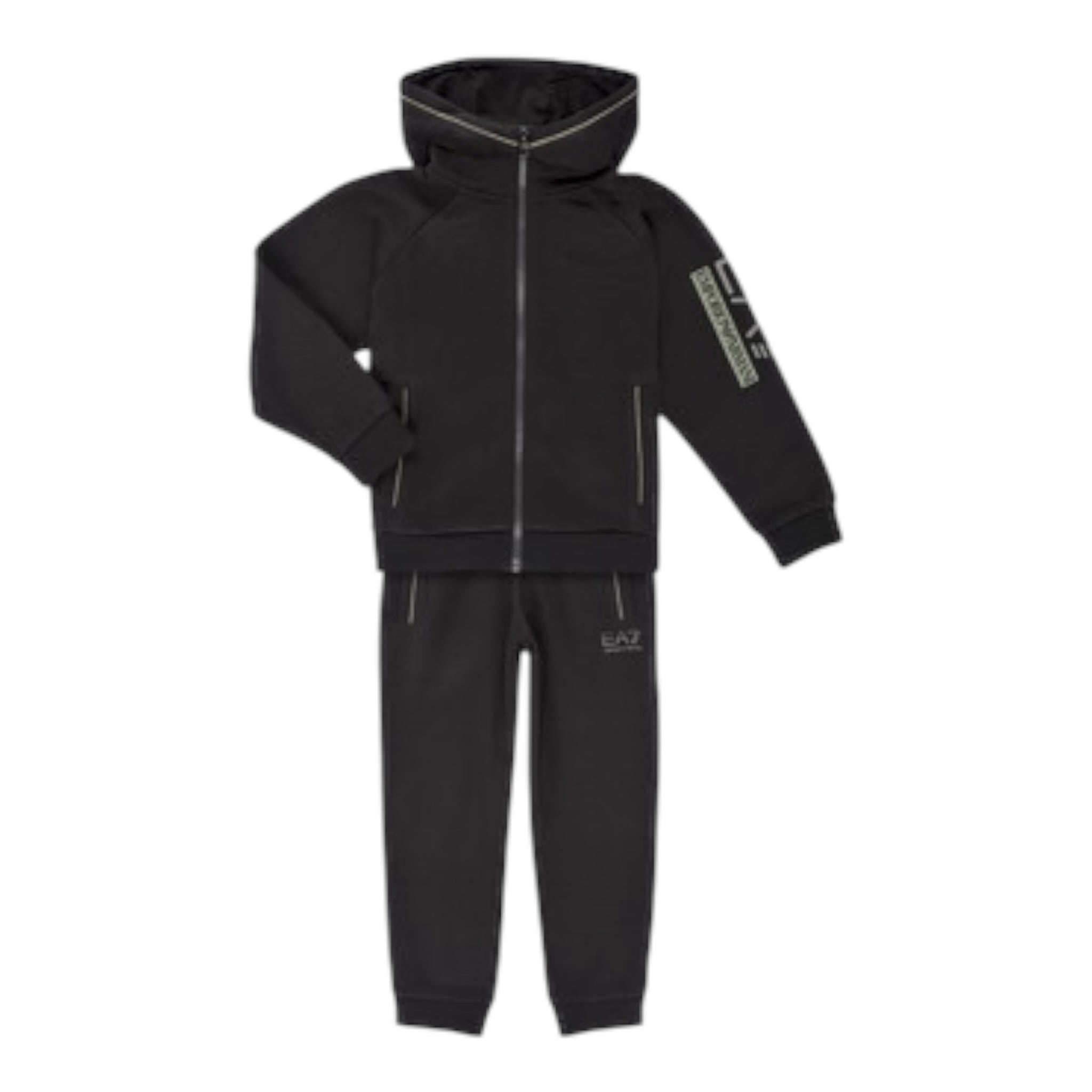 Emporio Armani Completo 2Pz Felpa-Pantalone tinta unita Nero per Bambino 7B00178 NERO EMPORIO ARMANI 