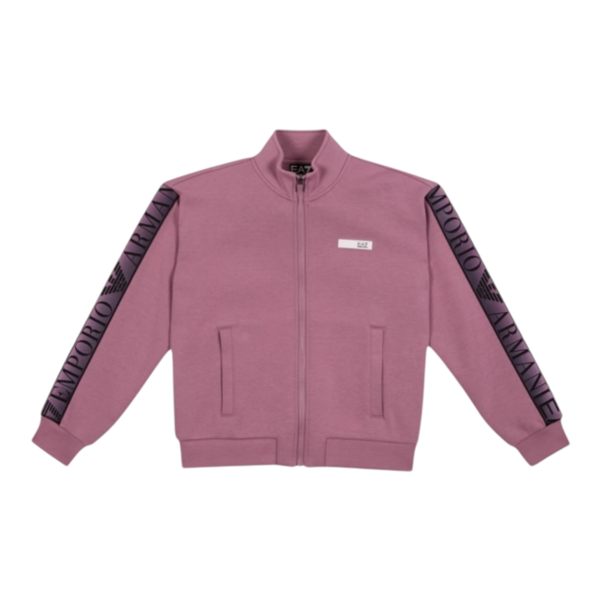 Emporio Armani Felpa con Zip tinta unita con Maniche Logate Rosa per Bambina 7G000158AX ROSA EMPORIO ARMANI 