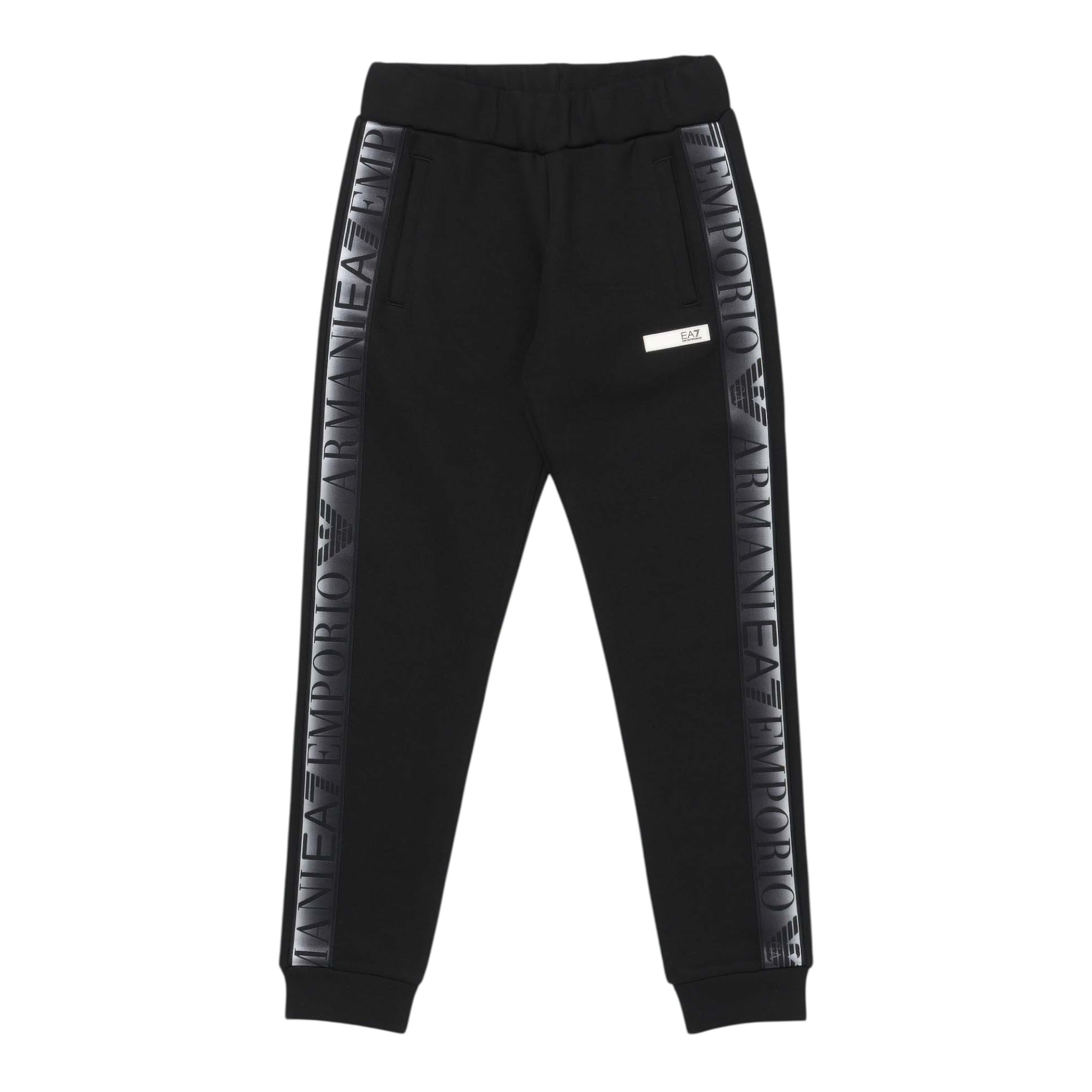 Emporio Armani Pantalone tinta unita con Profili Logati Nero per Bambino 7G000160X NERO EMPORIO ARMANI 