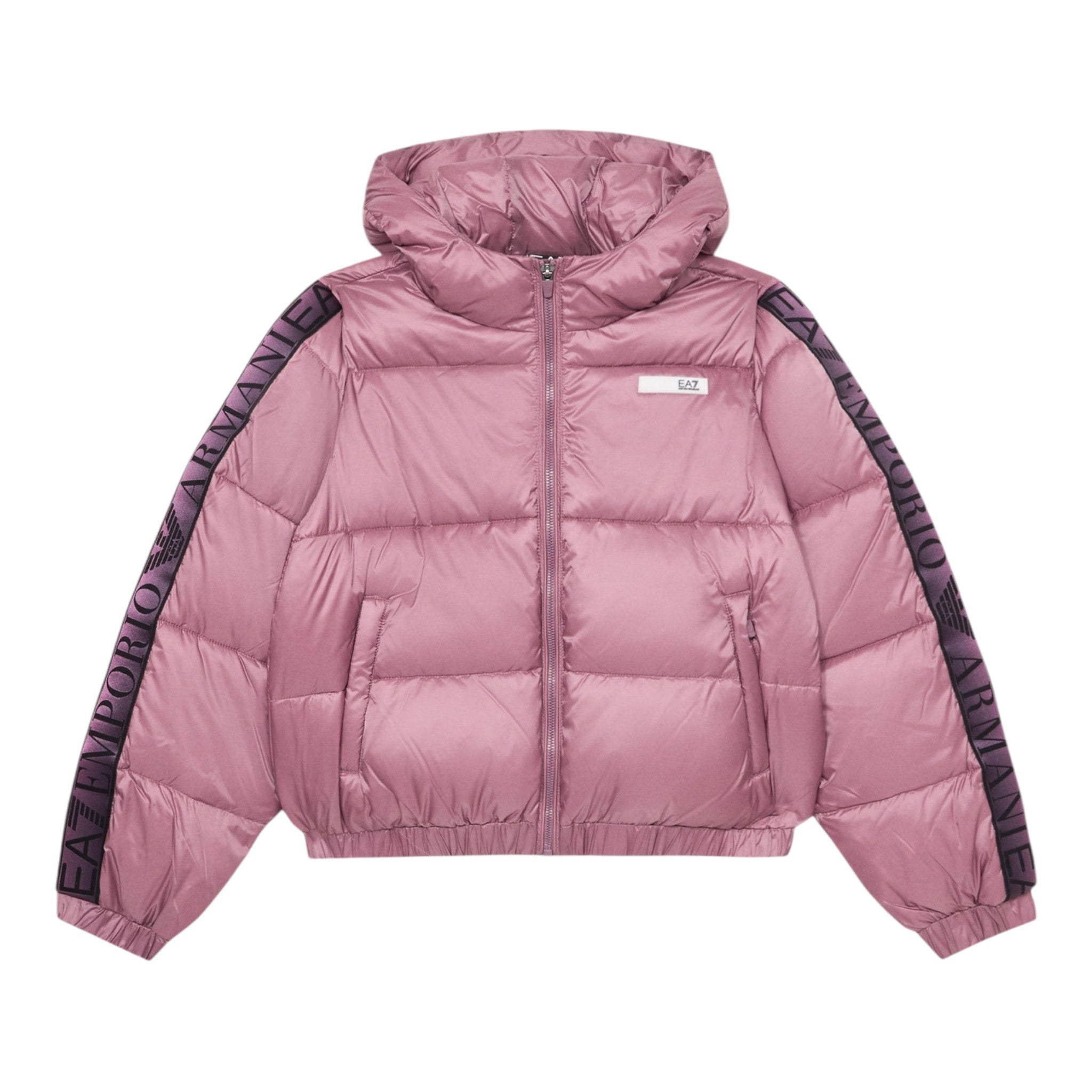 Emporio Armani Giubbino tinta unita con Cappuccio Rosa per Bambina 7G000166 ROSA EMPORIO ARMANI 