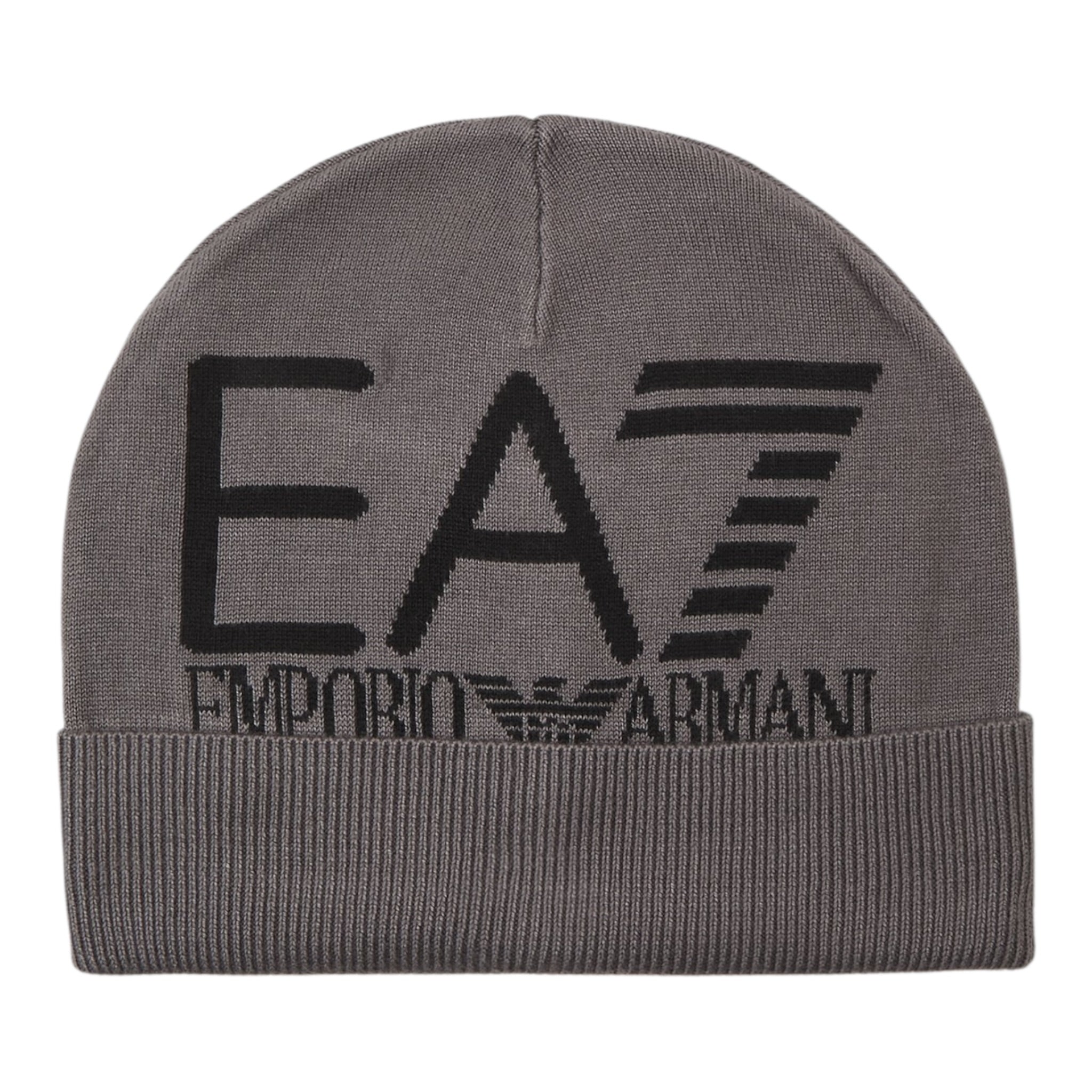 Emporio Armani Cappello tinta unita con Logo Grigio per Bambino 7X000006 GRIGIO EMPORIO ARMANI 