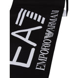 Emporio Armani Sciarpa tinta unita con Logo In Contrasto Nero per Bambino 7X000007 NERO EMPORIO ARMANI 