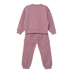 Emporio Armani Completo 2 Pezzi Felpa-Pantalone tinta unita Viola per Bambina AF131511 VIOLA EMPORIO ARMANI 