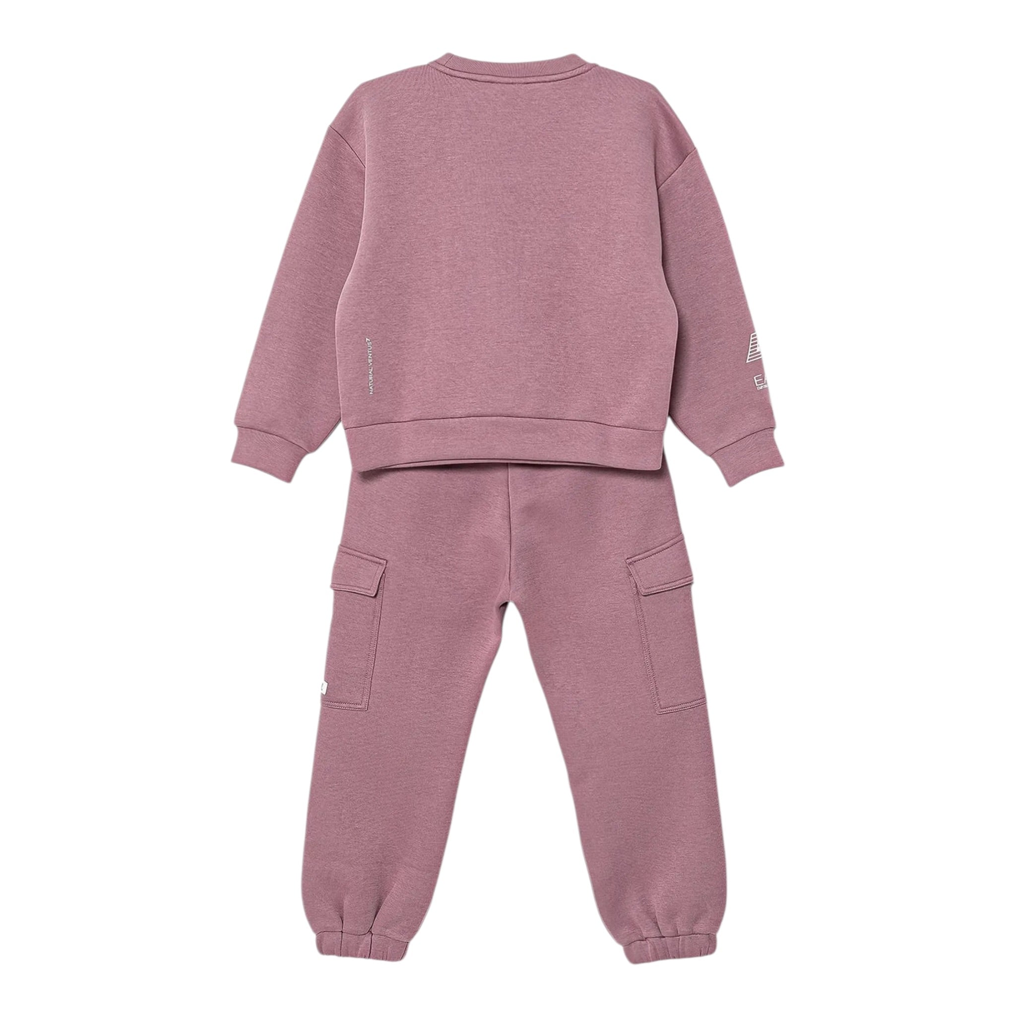 Emporio Armani Completo 2 Pezzi Felpa-Pantalone tinta unita Viola per Bambina AF131511 VIOLA EMPORIO ARMANI 