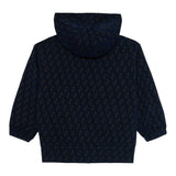 Emporio Armani Felpa tinta unita con Cappuccio E Zip Blu per Bambino EB000468 BLU EMPORIO ARMANI 
