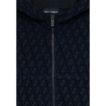 Emporio Armani Felpa tinta unita con Cappuccio E Zip Blu per Bambino EB000468 BLU EMPORIO ARMANI 