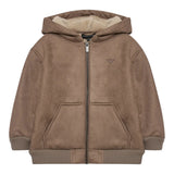 Emporio Armani Giubbino tinta unita con Zip E Cappuccio Cammello per Bambino EB000508 CAMMELLO EMPORIO ARMANI 