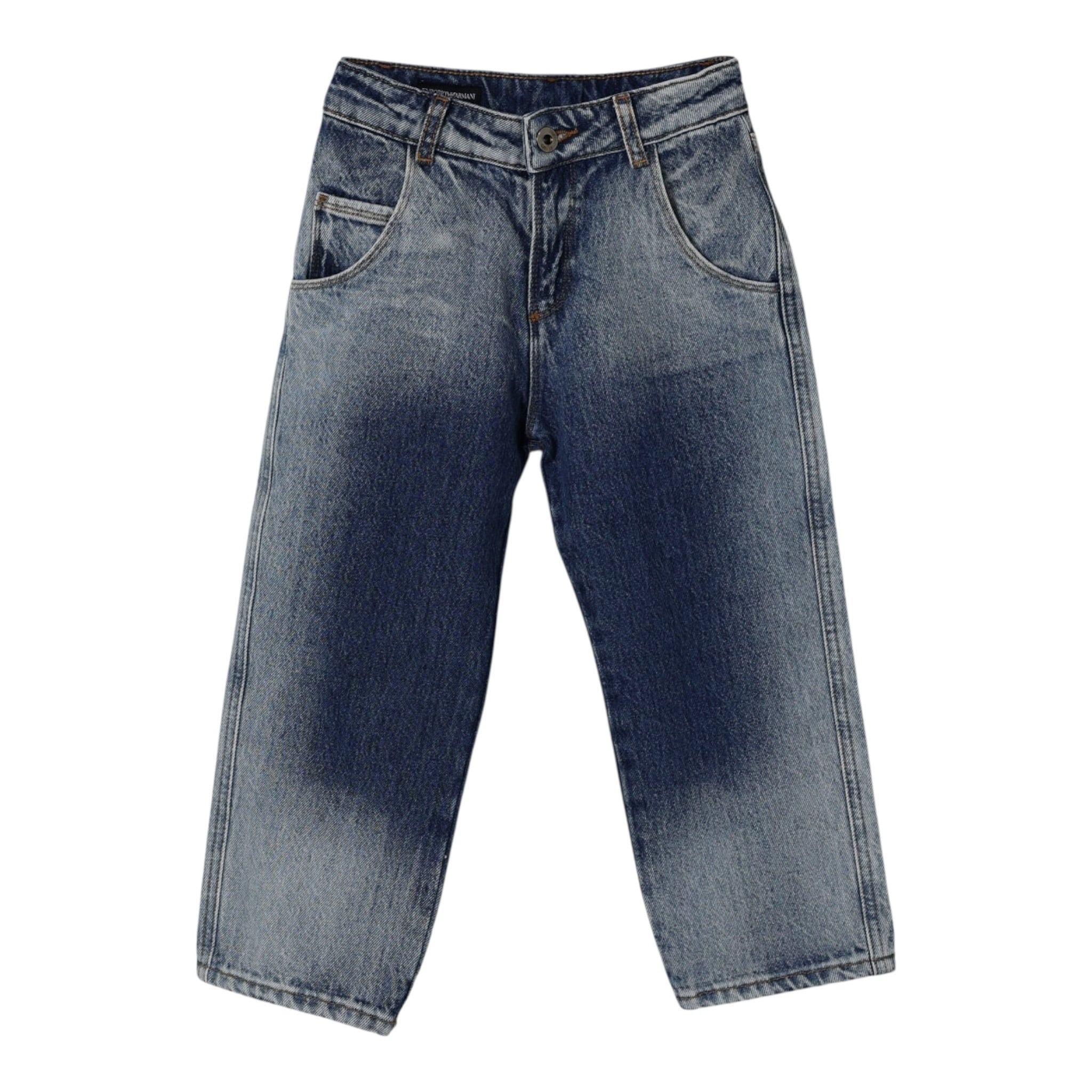 Emporio Armani Jeans tinta unita con Girovita Regolabile Blu per Bambino EB000527 BLU EMPORIO ARMANI 