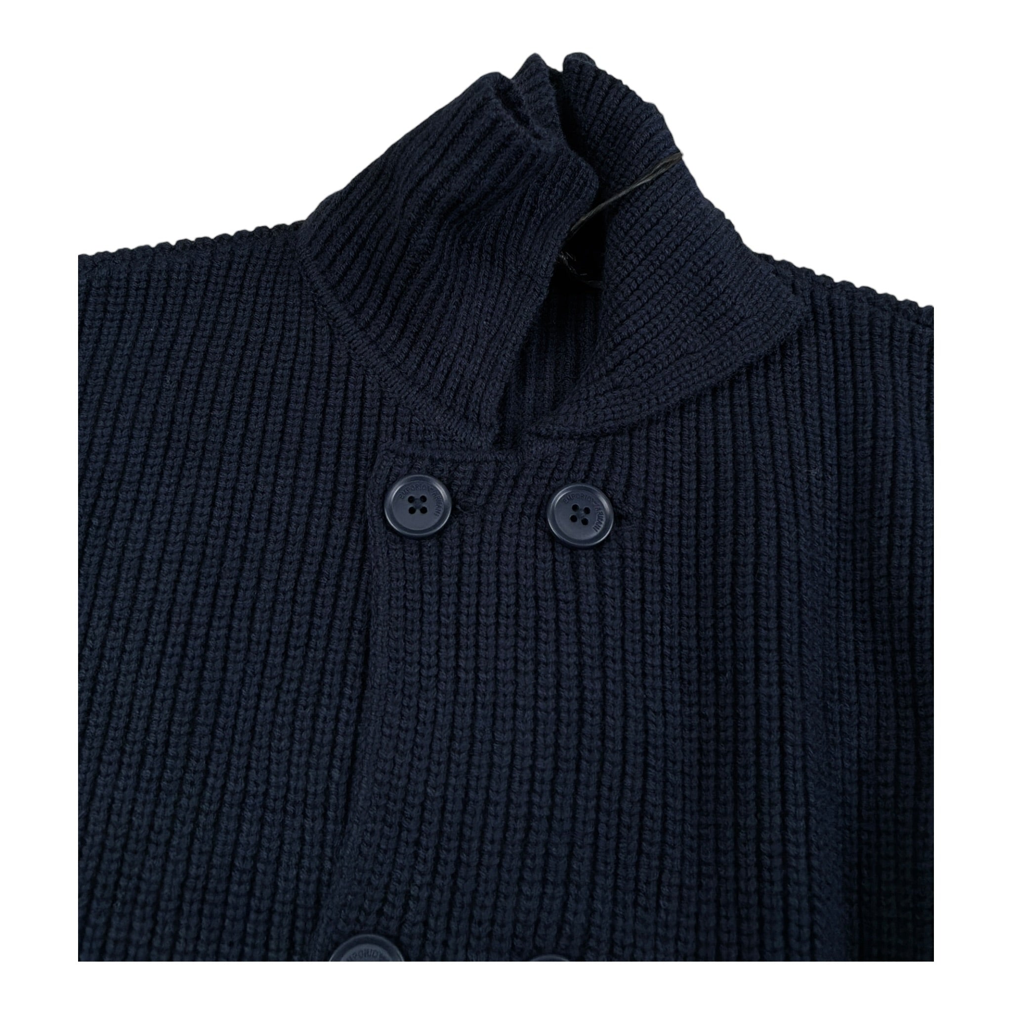 Emporio Armani Cardigan tinta unita Doppio Petto Blu per Bambino EB000653 BLU EMPORIO ARMANI 