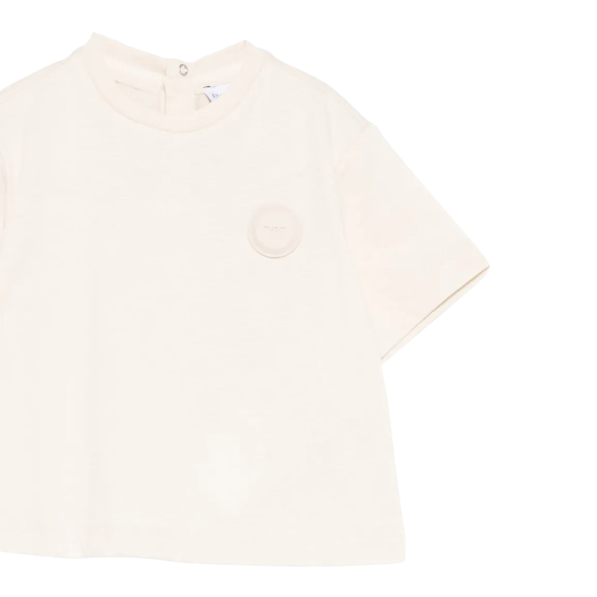 Emporio Armani T-Shirt Girocollo tinta unita Beige per Bambino EB000796 BEIGE EMPORIO ARMANI 
