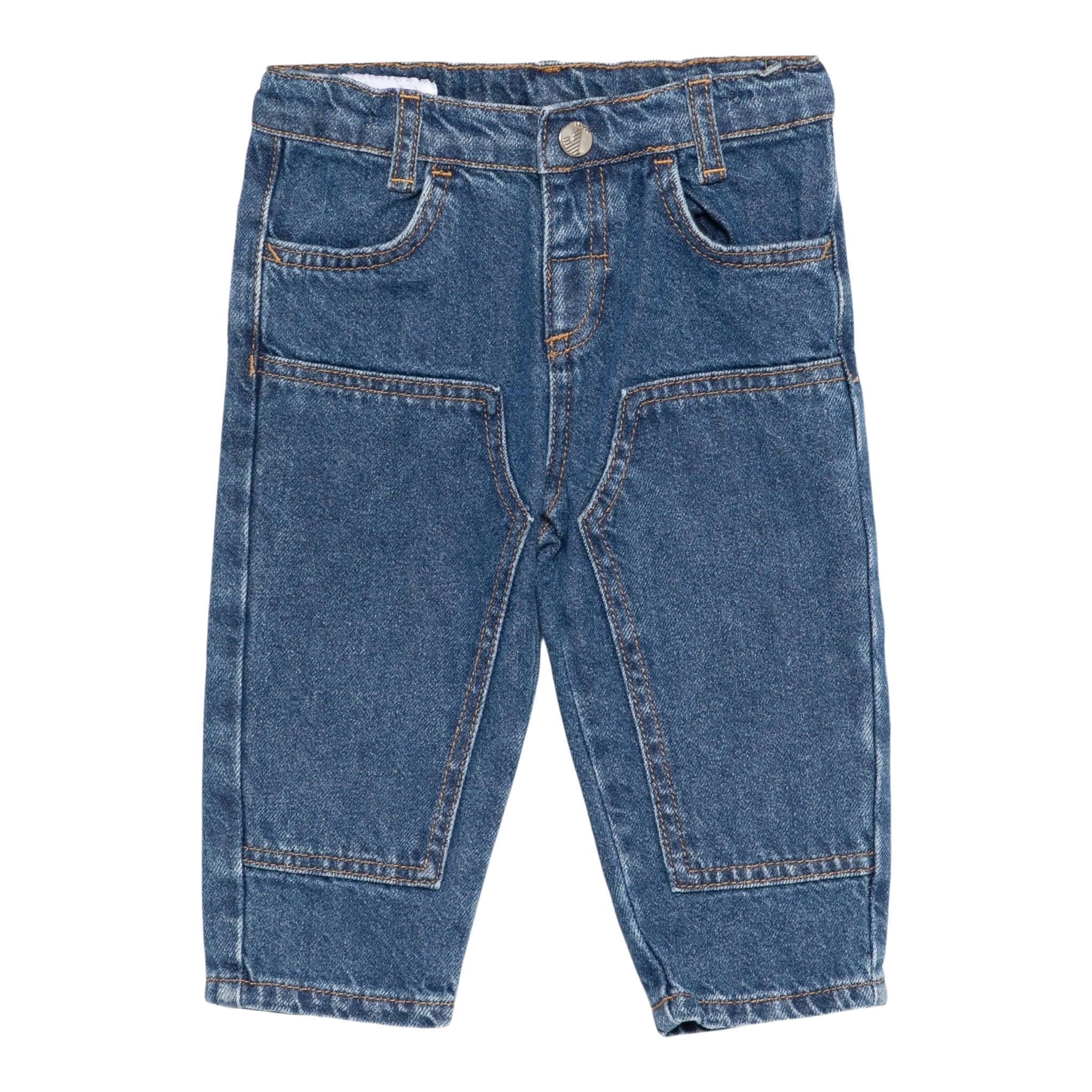 Emporio Armani Jeans tinta unita con Elastico In Vita Blu per Neonato EB00572 BLU EMPORIO ARMANI 