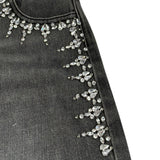 Ermanno Scervino Jeans tinta unita con Applicazioni Nero per Bambina SFPA050 NERO ERMANNO SCERVINO 