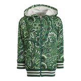 Etro Felpa con Zip E Cappuccio Stampa Fantasia Verde per Bambino GU4P10 VERDE ETRO 