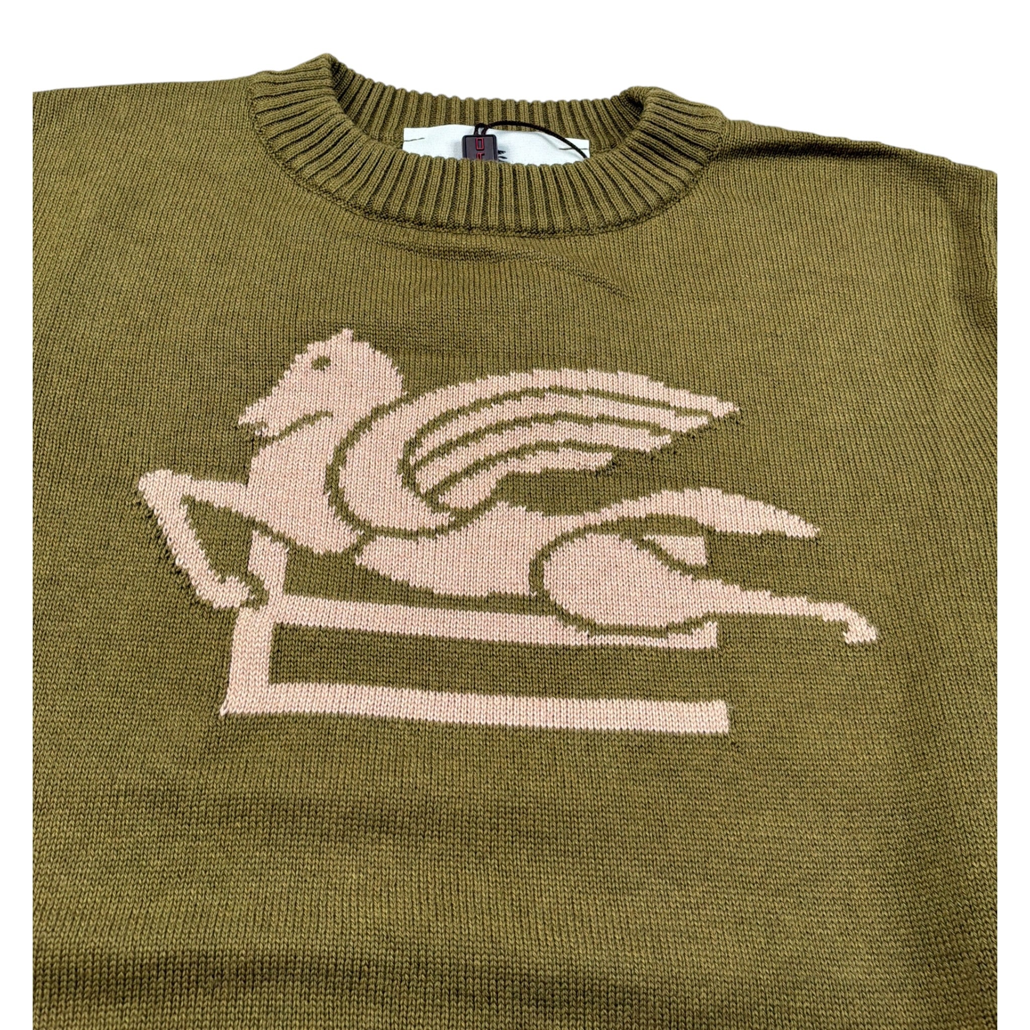Etro Maglia Girocollo Tina Unita con Ricamo Logo Verde per Bambino GU9P30 VERDE ETRO 