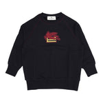 Etro Felpa Chiusa Girocollo tinta unita con Stampa Logo Blu per Bambino GV4P10 BLU ETRO 