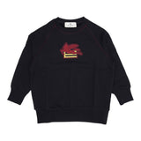 Etro Felpa Chiusa Girocollo tinta unita con Stampa Logo Blu per Bambino GV4P10 BLU ETRO 
