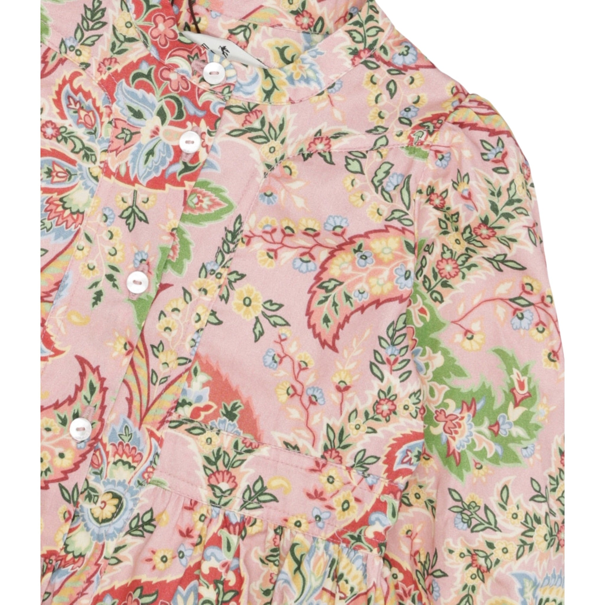 Etro Camicia tinta unita con Stampa Rosa per Neonata GV5020P0451 ROSA ETRO 