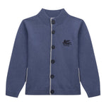 Etro Cardigan tinta unita con Logo Azzurro per Bambino GV9P10 AZZURRO ETRO 