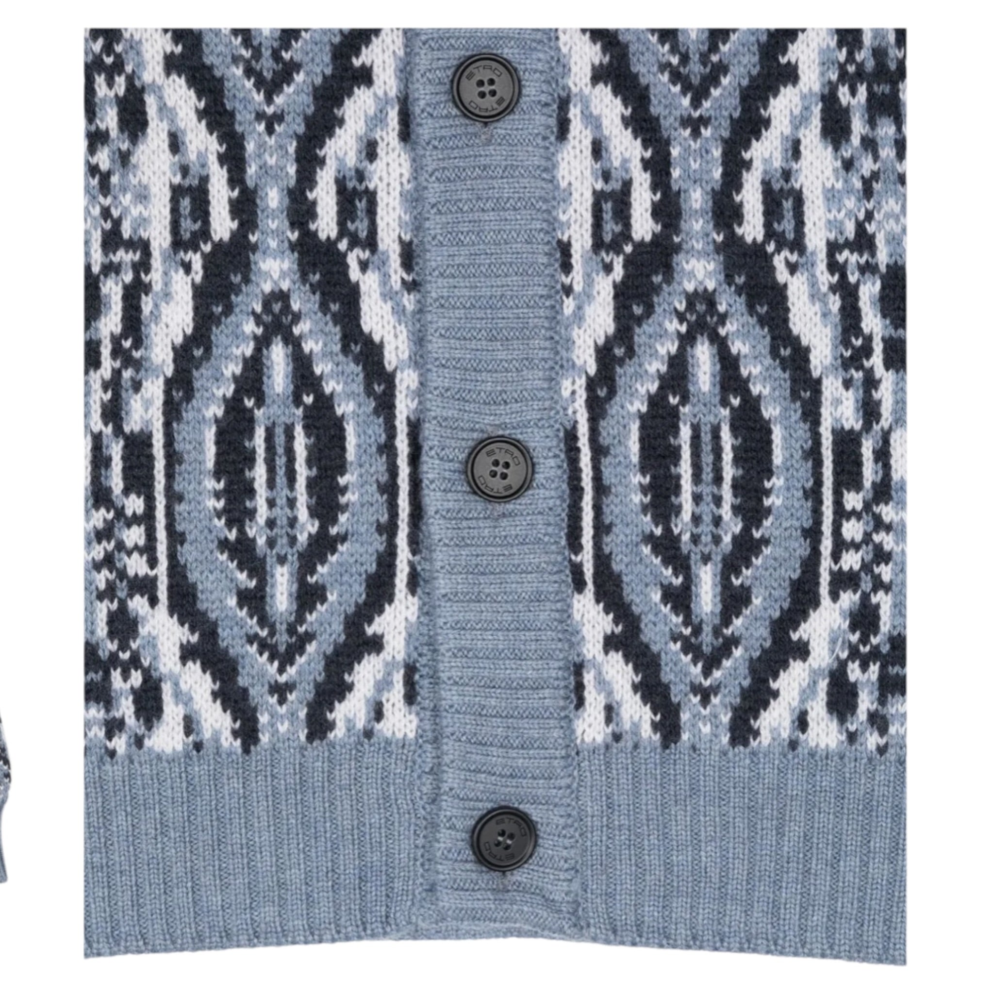 Etro Cardigan Stampa Fantasia Azzurro per Bambino GV9P40 AZZURRO ETRO 