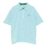 Etro Polo Mezza Manica tinta unita con Logo Azzurro per Bambino GW8P31 AZZURRO ETRO 