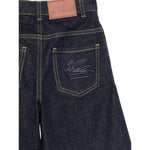 Etro Jeans tinta unita Modello A Palazzo Blu per Bambina GX6A19D0101 BLU ETRO 